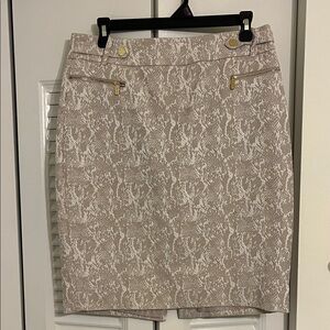 Calvin Klein Beige Textured Pencil Skirt